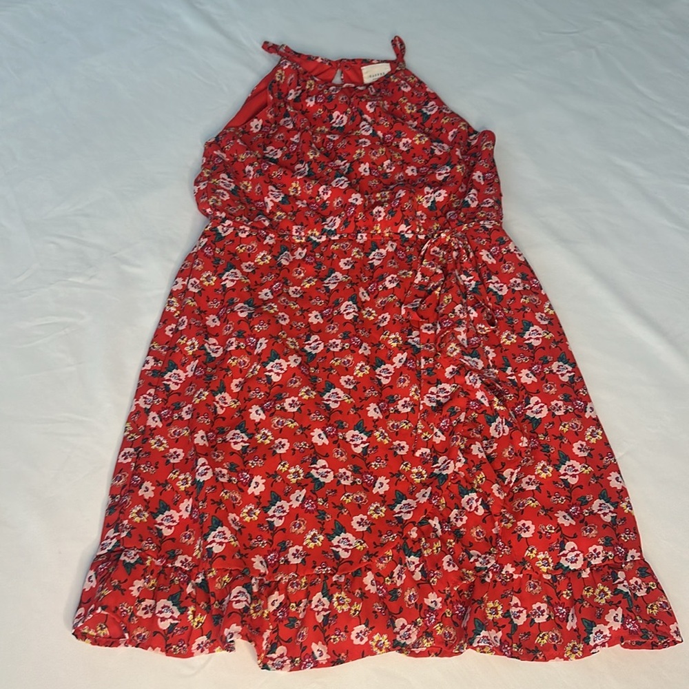 Harper Heritage Francesca’s Floral Red Sleeveless Dress Size Small women’s - Picture 3 of 13
